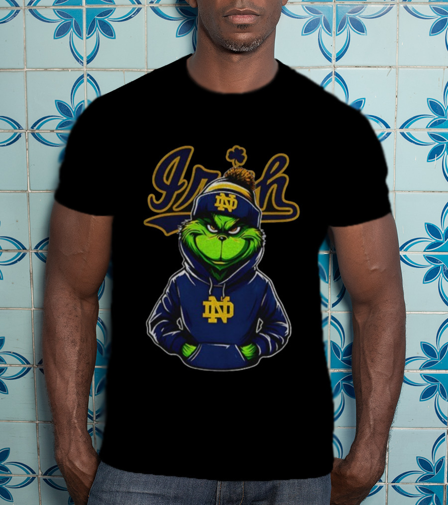 Notre Dame Fighting Irish Grinch 2025 Football T-Shirt