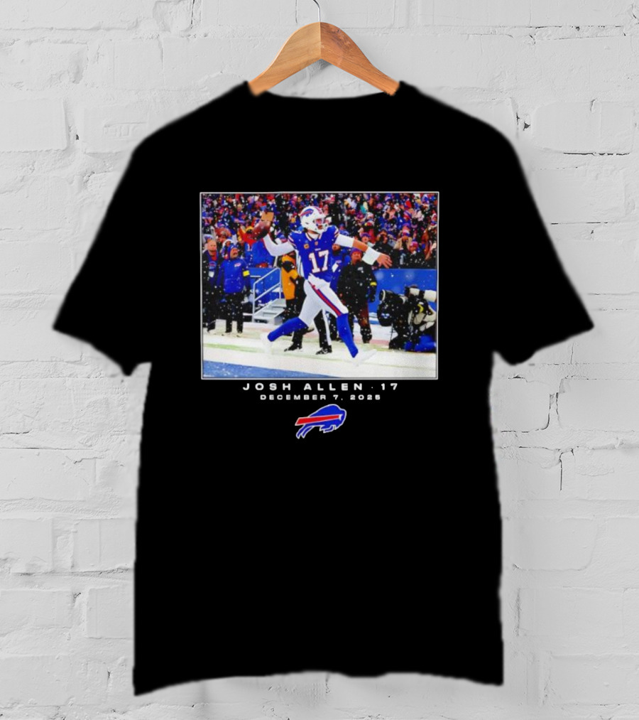 Buffalo Bills Josh Allen 17 NFL December 7 2025 T-Shirt