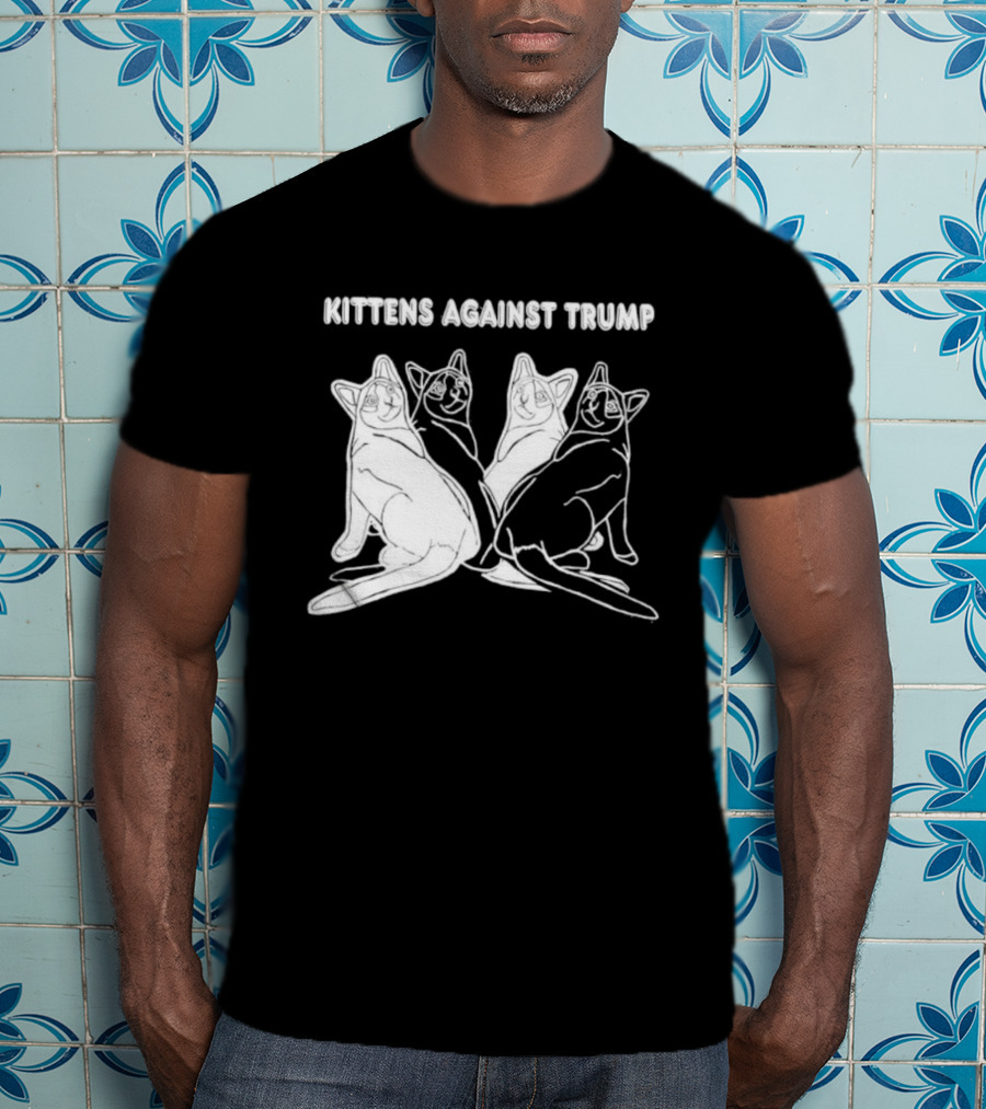 Kittens Against Trump Cats Illustration T-Shirt