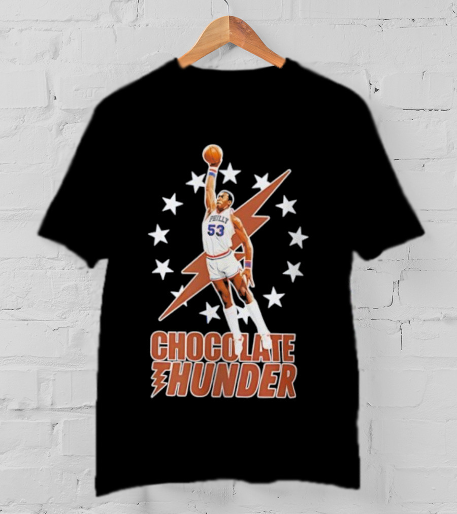 Darryl Dawkins Chocolate Thunder 53 Dunk Stars Lightning T-Shirt