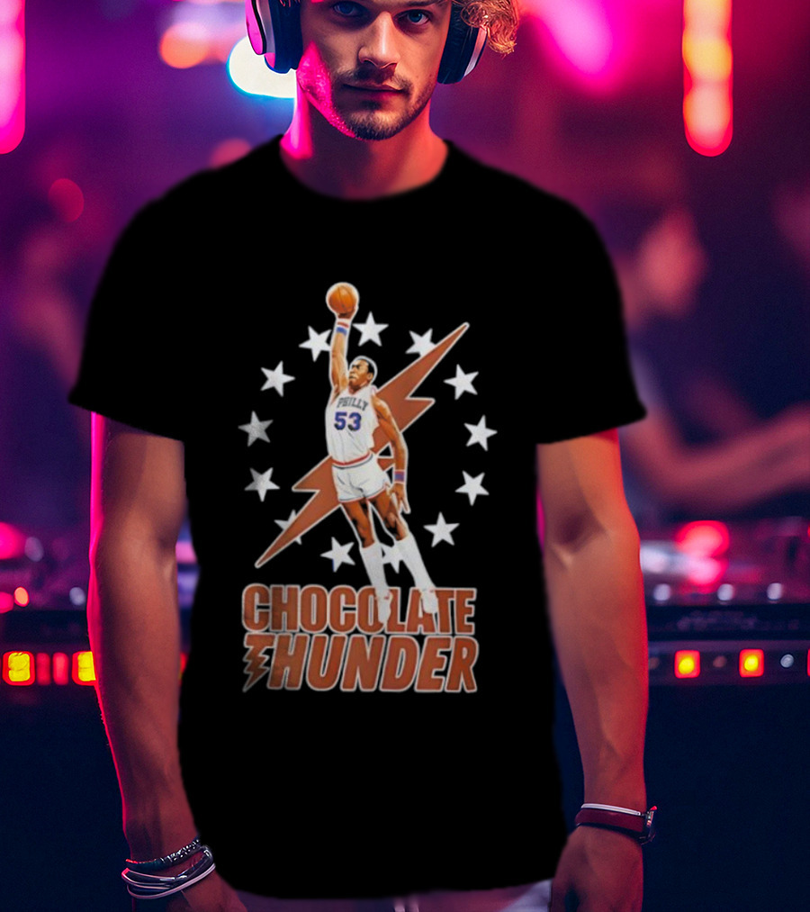 Darryl Dawkins Chocolate Thunder 53 Dunk Stars Lightning T-Shirt