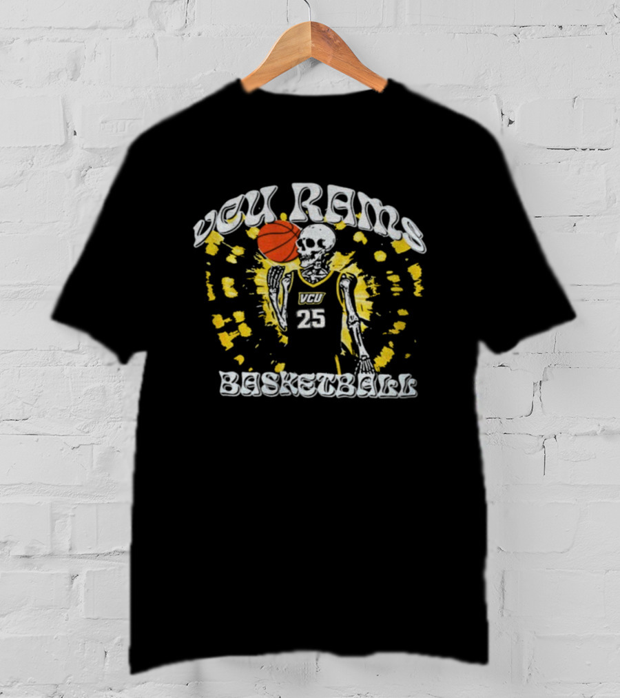 VCU Rams Skeleton Basketball Player VC 25 T-Shirt