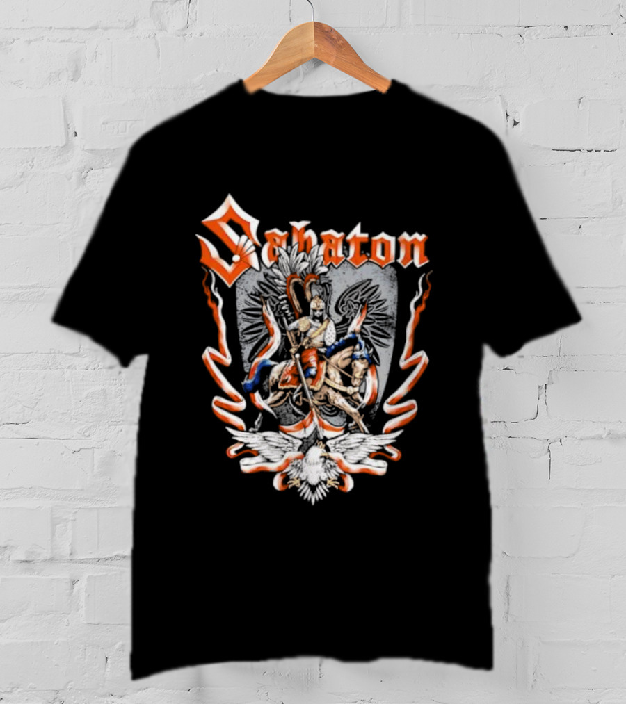Sabaton Winged Hussars Vintage Style Crest Emblem T-Shirt