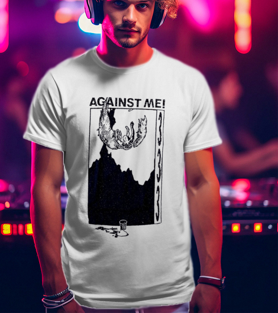 Against Me 333 Band Art Starry Night Imagery T-Shirt
