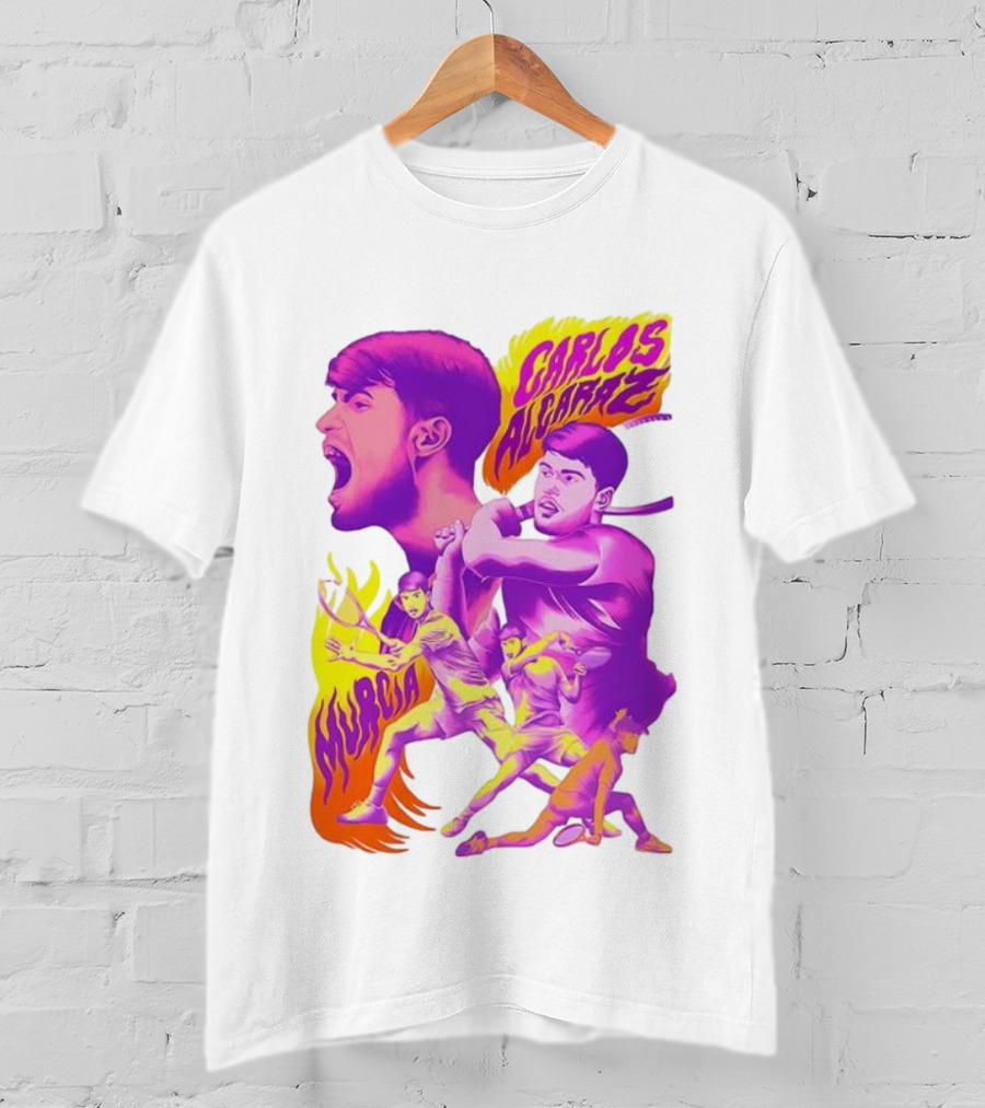 Carlos Alcaraz Murcia Tennis Legend Illustrated Champion T-Shirt