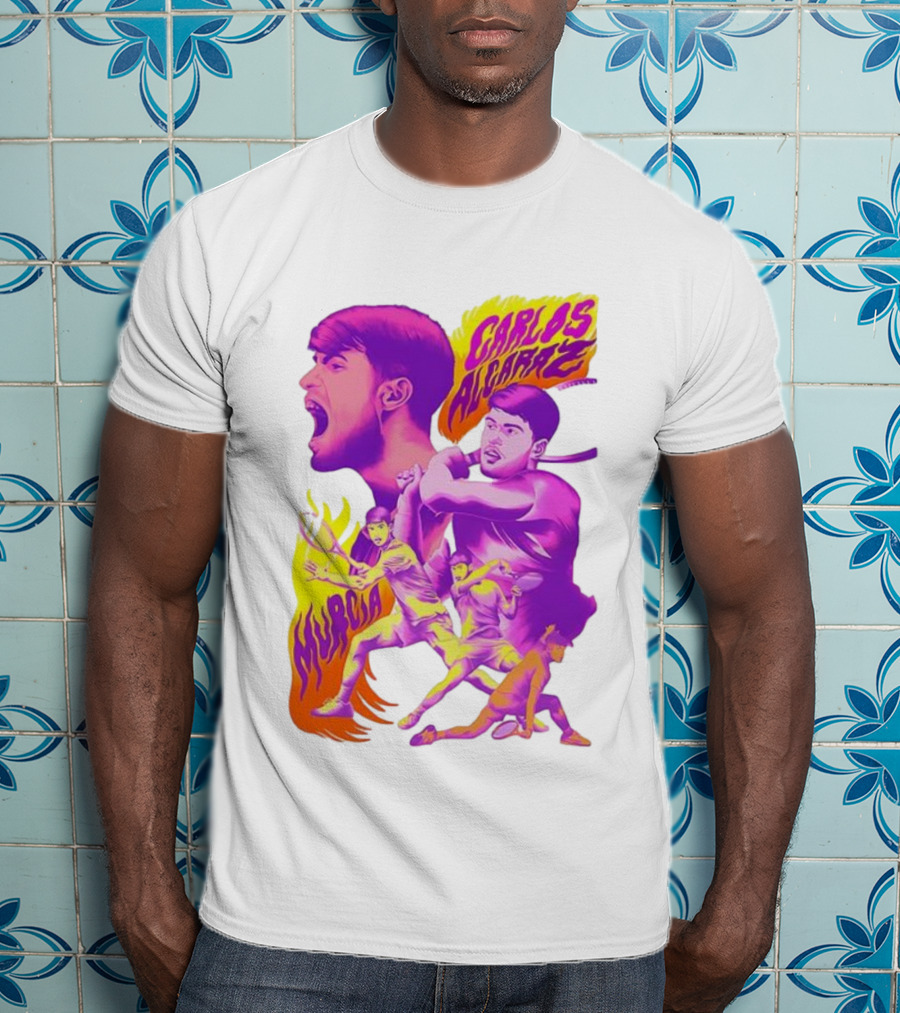Carlos Alcaraz Murcia Tennis Legend Illustrated Champion T-Shirt
