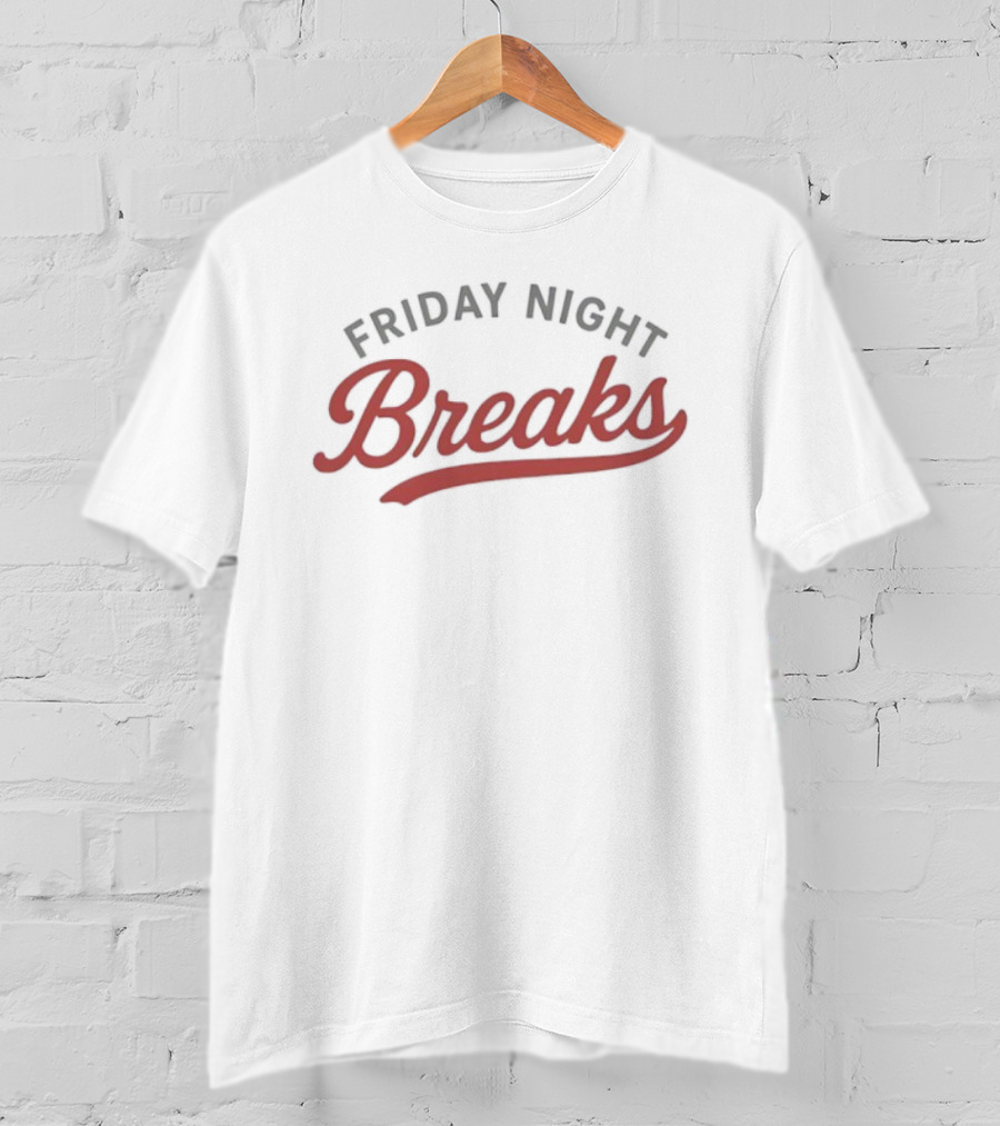 Friday Night Breaks Vintage Sports Typography Retro Styling T-Shirt