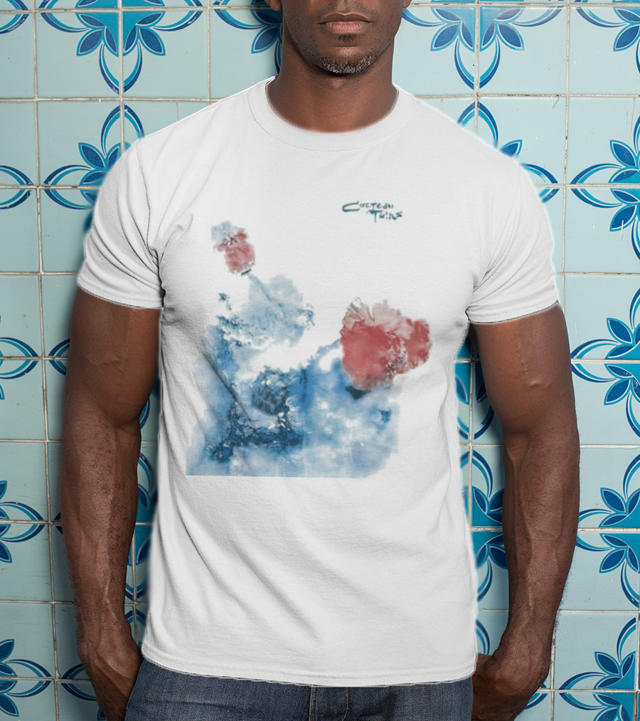 Cocteau Twins Head Over Heels Sunburst Blue And Red Abstract T-Shirt