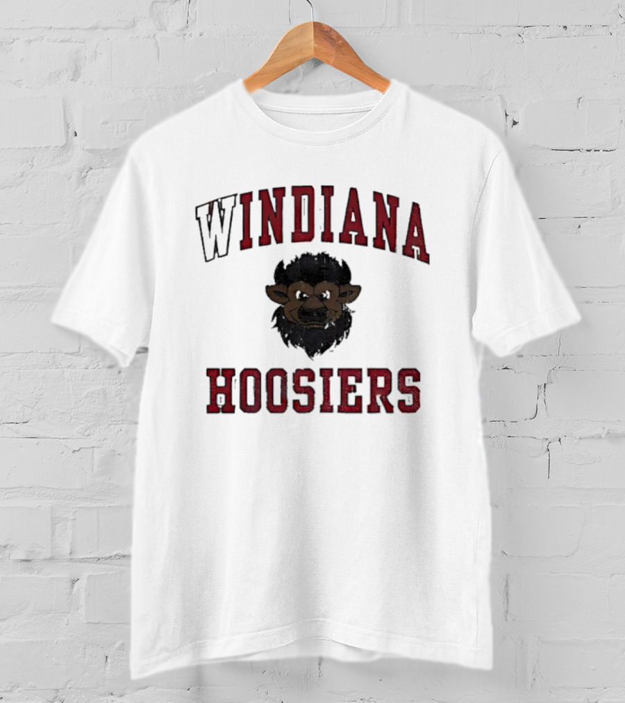 Indiana Hoosiers Vintage Buffalo Head Curved Style T-Shirt