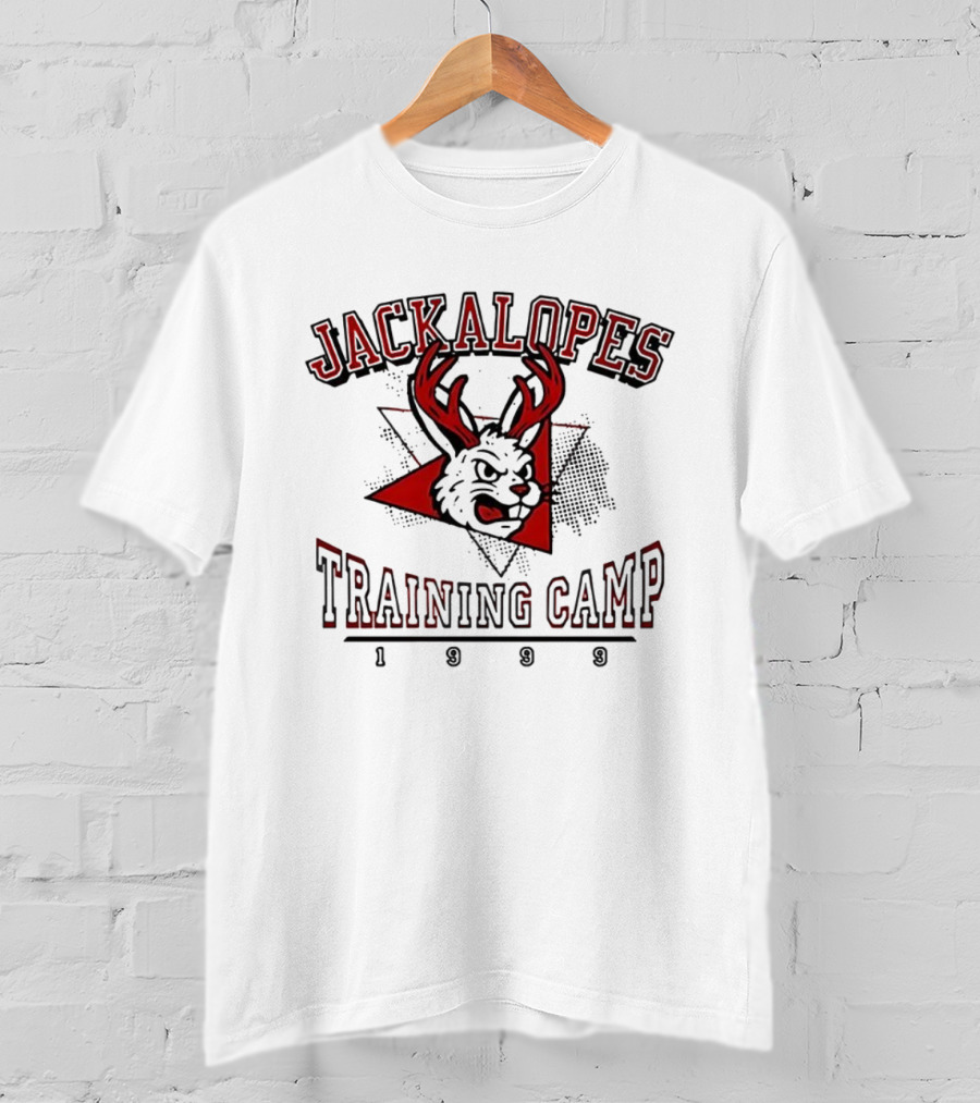 Jackalopes Training Camp 1999 Vintage Red Black Antler Head Design T-Shirt