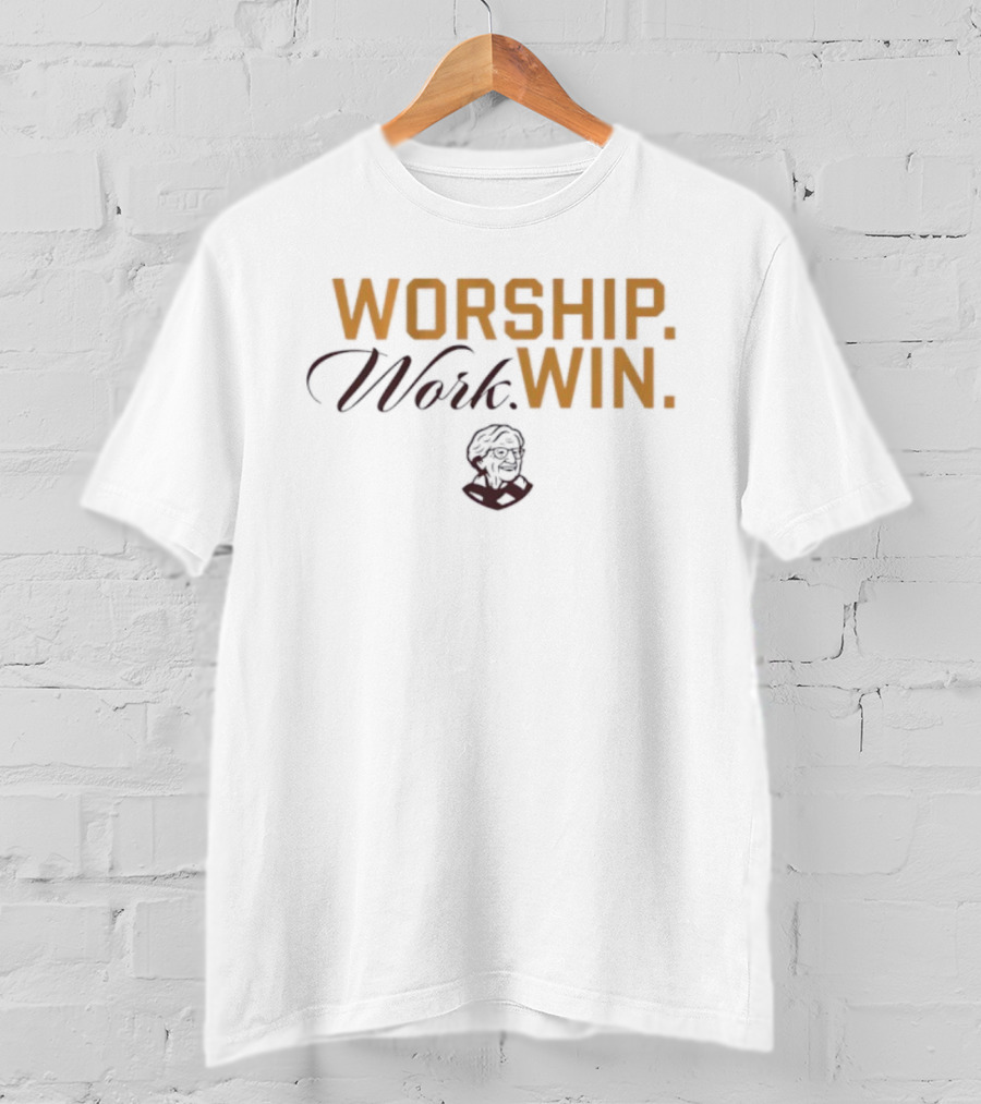 Worship Work Win Jean Dolores Schmidt March Madness Basketball Sister Impact T-Shirt