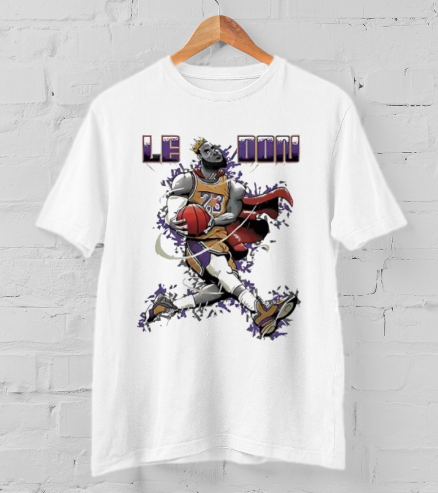 LeBron James Ledon Los Angeles Lakers Basketball Superman Style T-Shirt