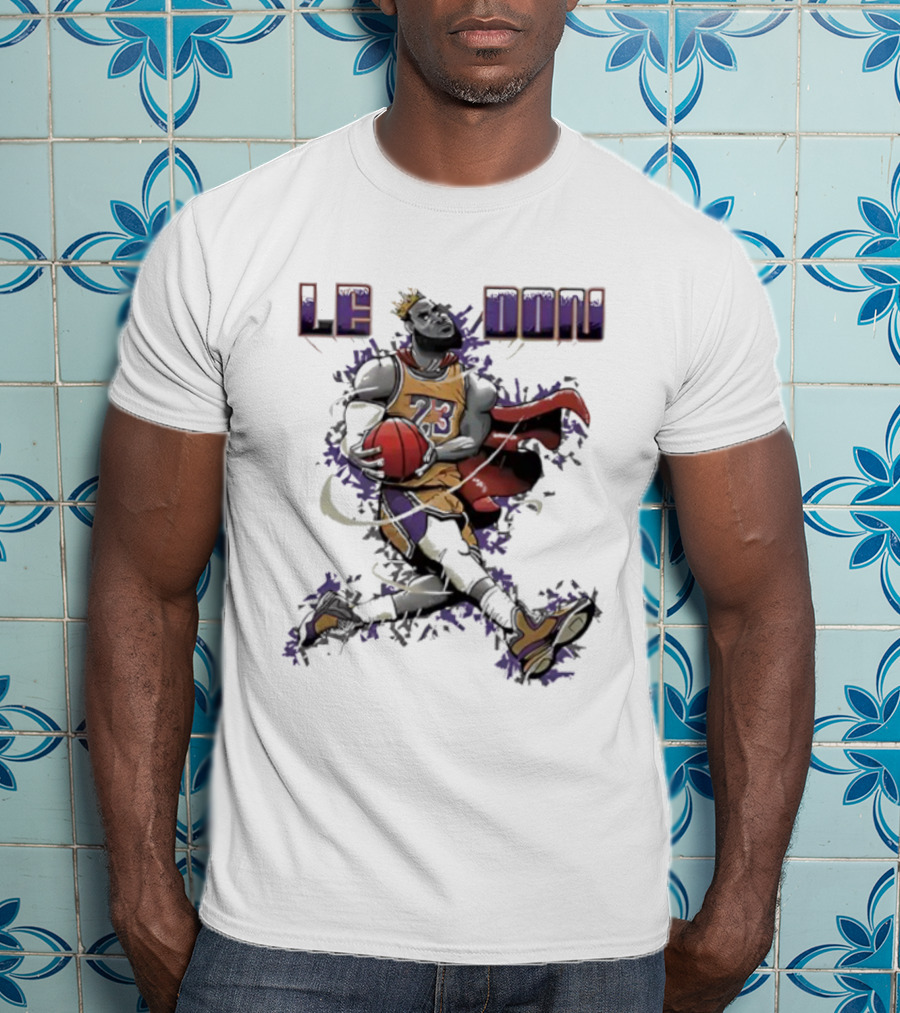 LeBron James Ledon Los Angeles Lakers Basketball Superman Style T-Shirt