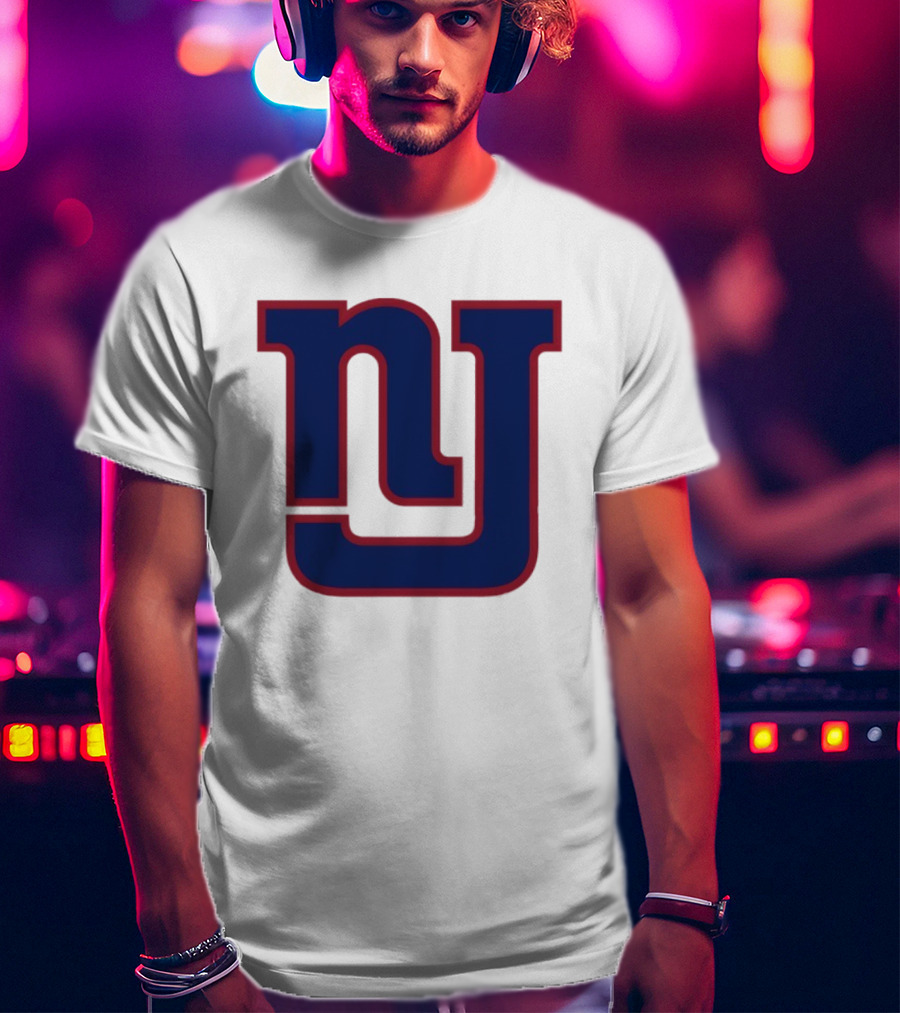 New York Giants NY Style Twist Iconic Emblem Football Team T-Shirt