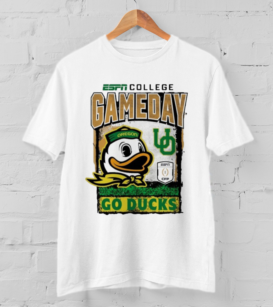 ESPN College Gameday Oregon Ducks UO CFP Go Ducks Mascot T-Shirt