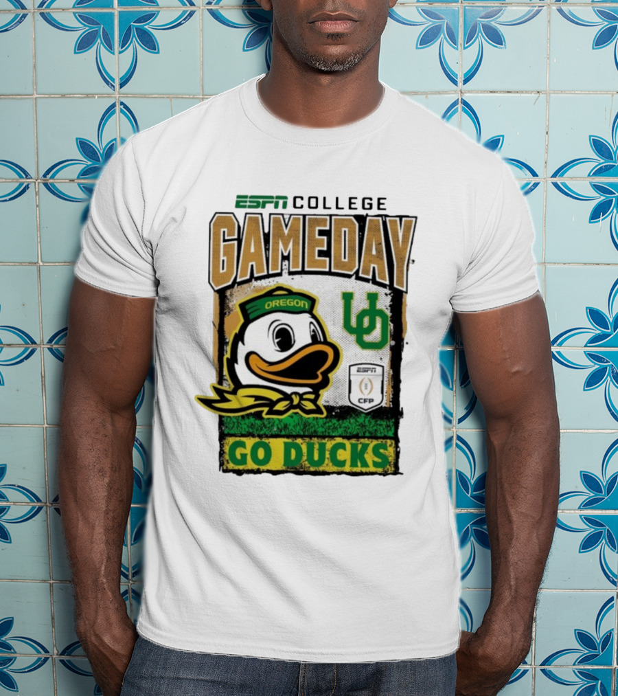 ESPN College Gameday Oregon Ducks UO CFP Go Ducks Mascot T-Shirt