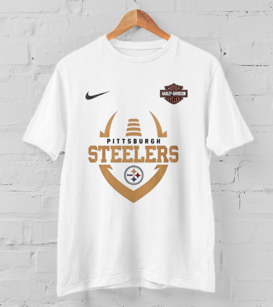 Pittsburgh Steelers Harley Davidson Cycles Live To Ride Snoopy Nike T-Shirt