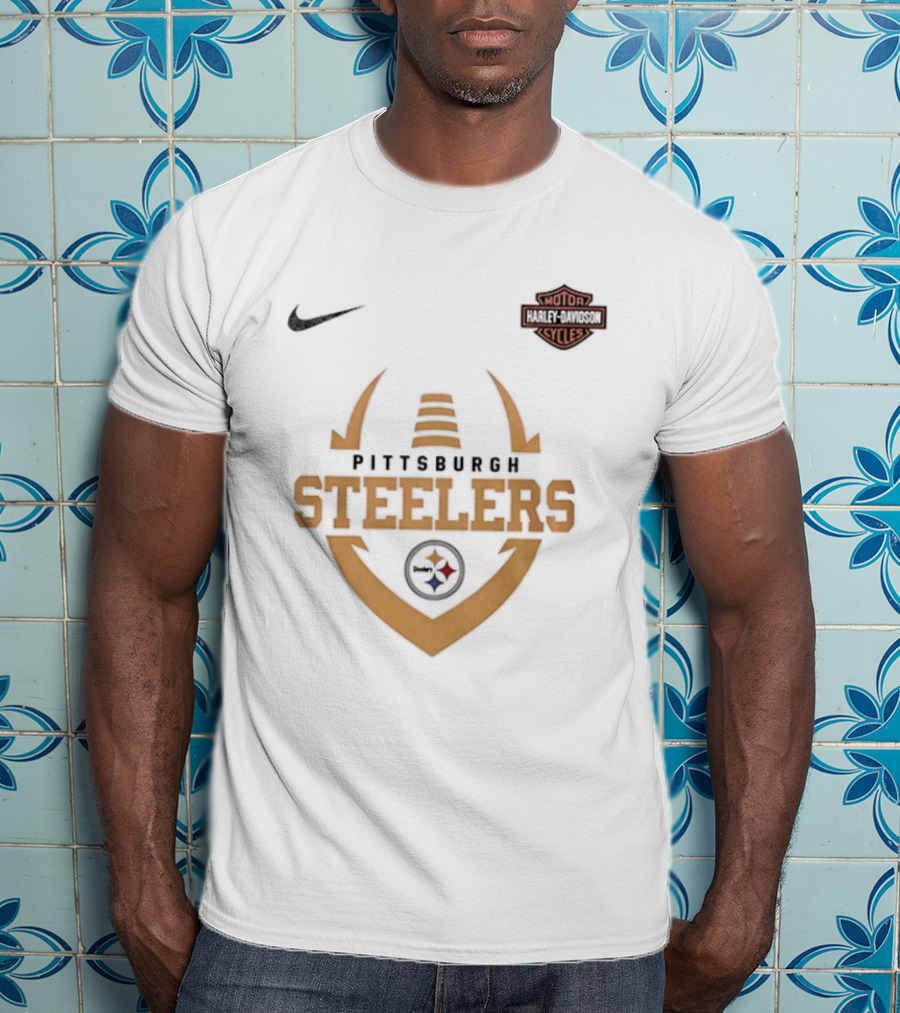Pittsburgh Steelers Harley Davidson Cycles Live To Ride Snoopy Nike T-Shirt