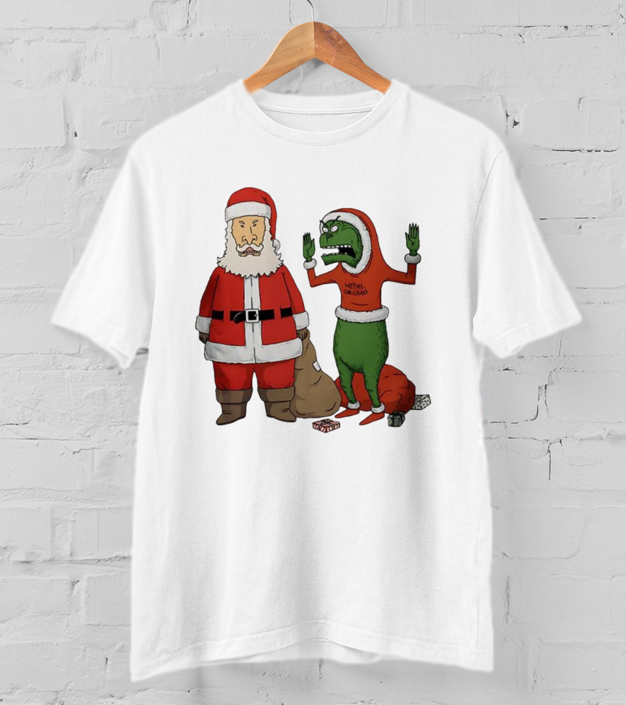 Stupid Santas Grincholio Metal Christmas Parody T-Shirt