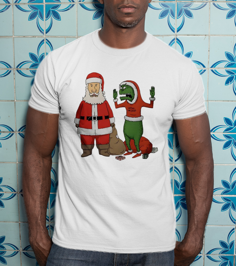 Stupid Santas Grincholio Metal Christmas Parody T-Shirt