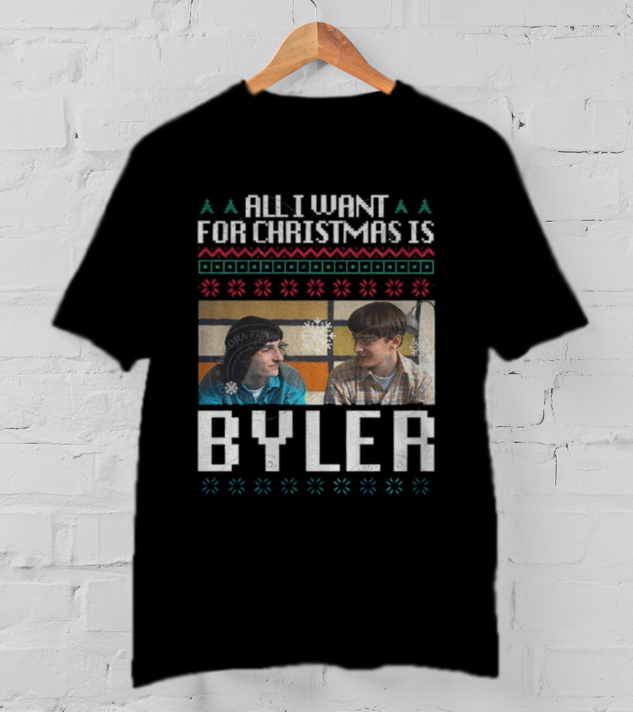 All I Want For Christmas Is Byler Merry Christmas Friends Snowflakes T-Shirt