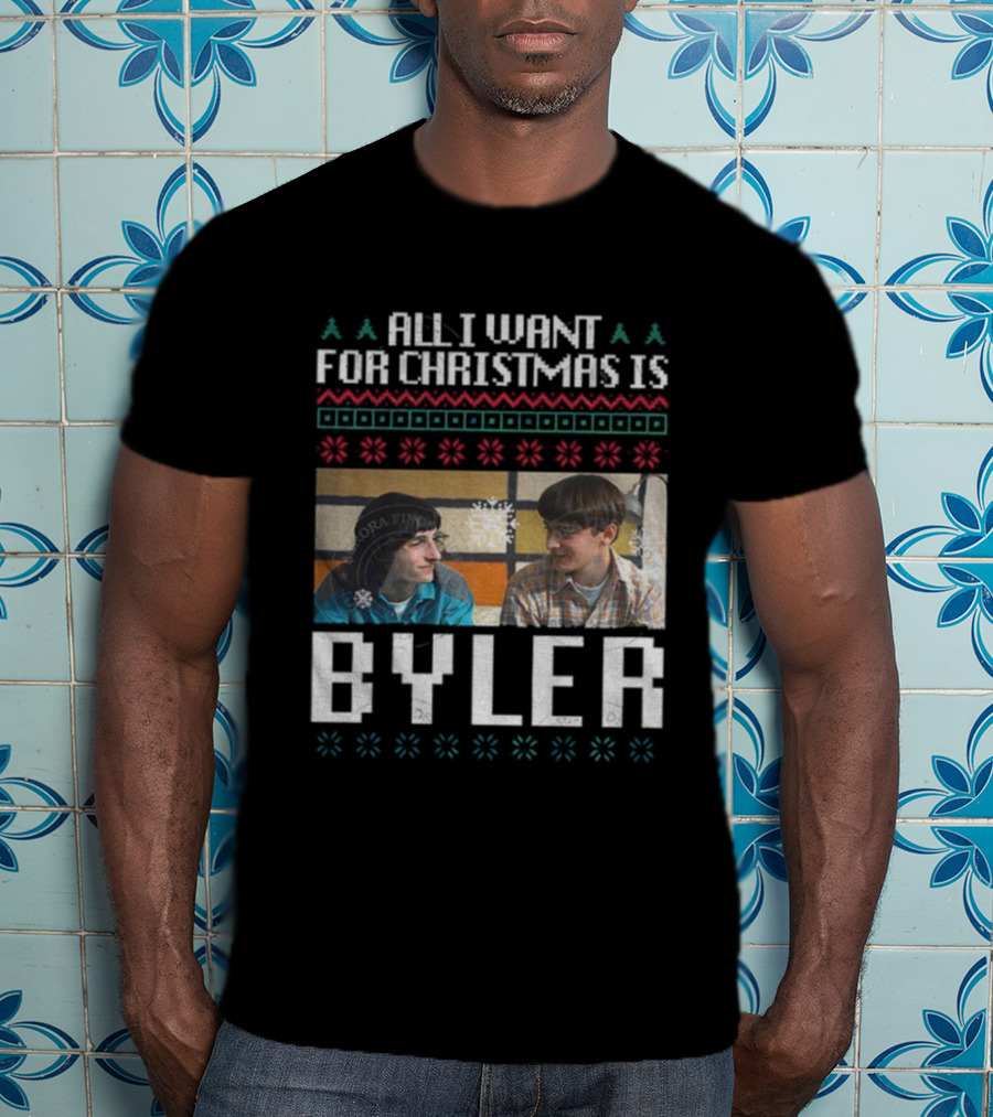All I Want For Christmas Is Byler Merry Christmas Friends Snowflakes T-Shirt