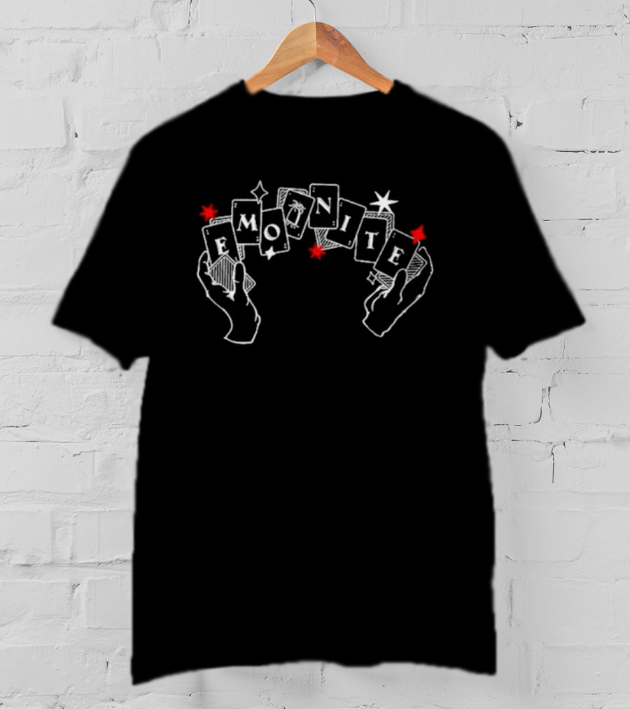 Emo Nite Pick A Card Hands Star Heart Accents T-Shirt