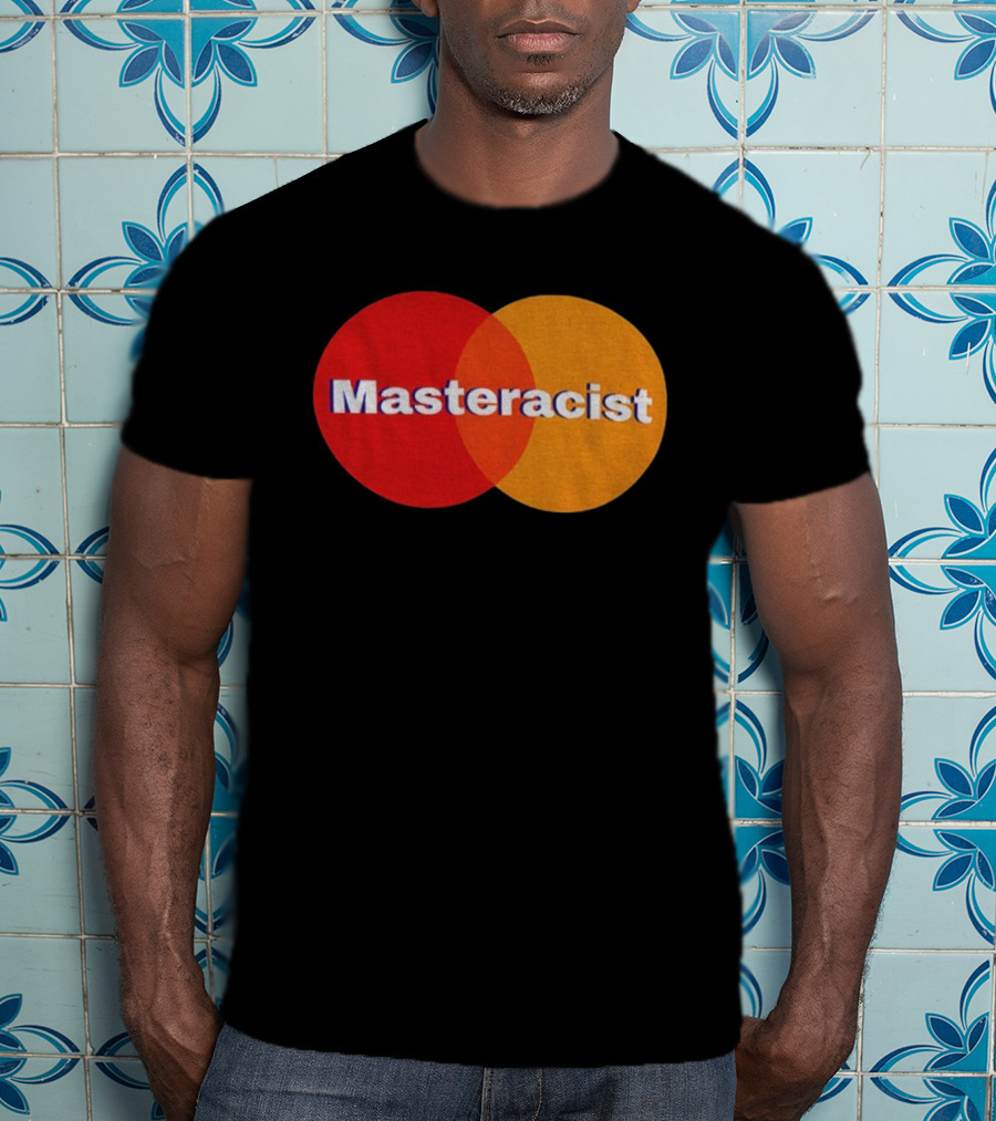 Masterracist Mastercard Parody Iconic Red Orange Overlapping Circles T-Shirt