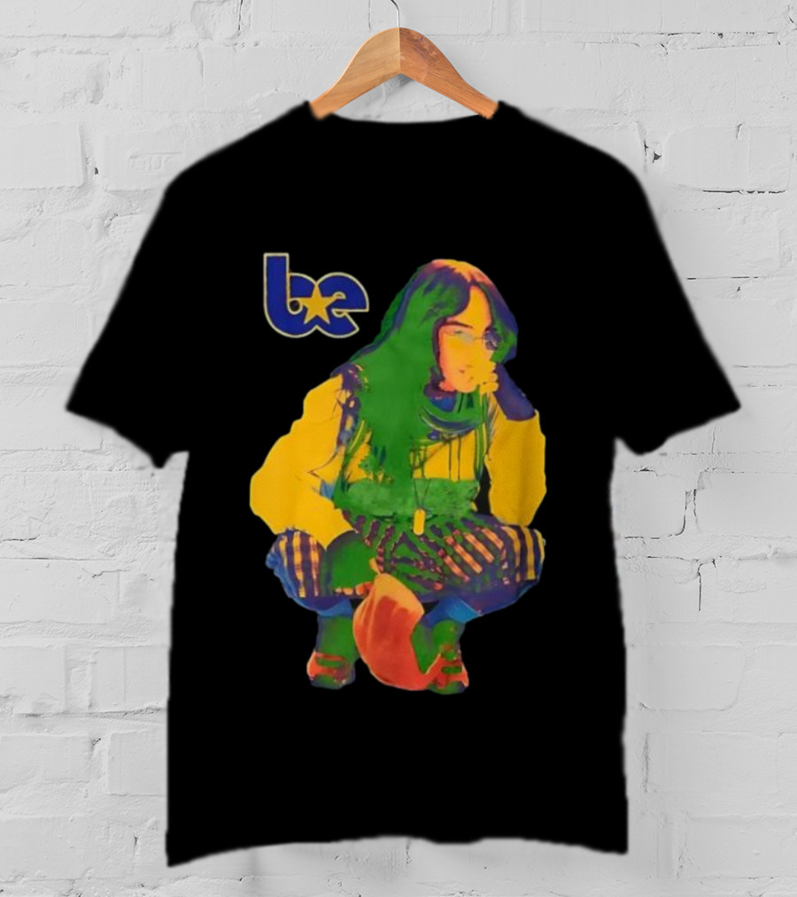 Billie Eilish BE Star Color Pop Crouching Pose T-Shirt