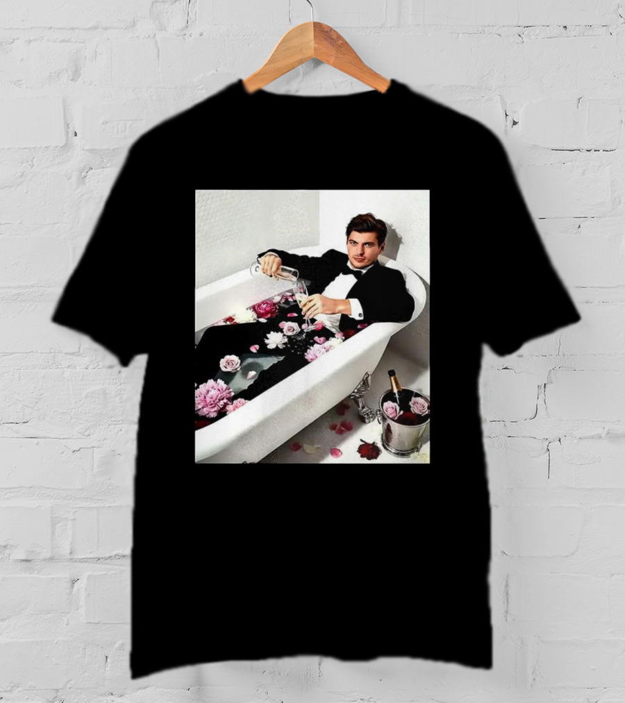 Max Verstappen Oracle Red Bull F1 Elegant Tuxedo Bathtub Roses T-Shirt
