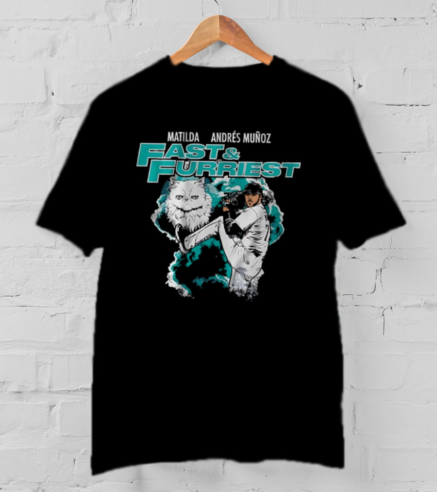 Mariners Andrés Muñoz Fast & Furriest Logo T-Shirt