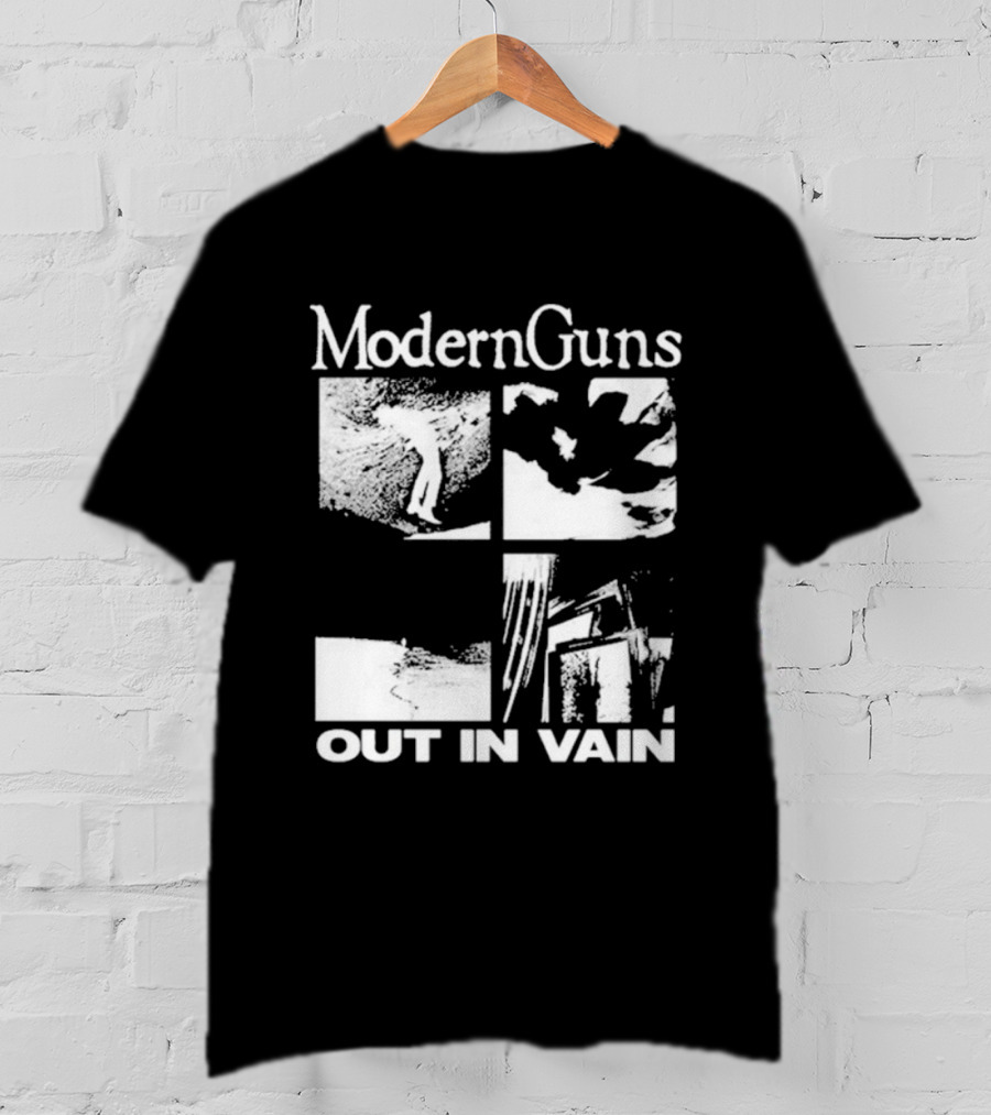 Modern Guns Out In Vain Four-Panel Abstract Imagery T-Shirt