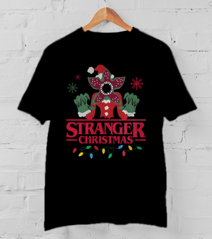 Stranger Creature Santa Suit Merry Christmas Holiday T-Shirt