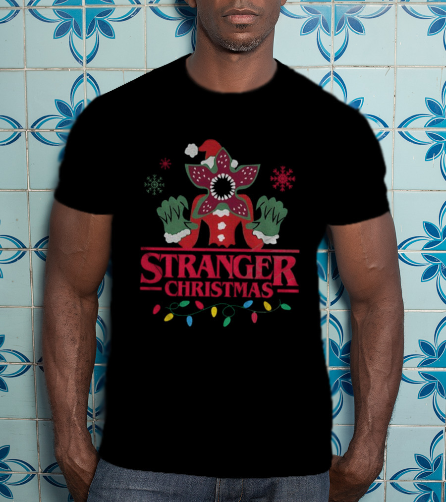 Stranger Creature Santa Suit Merry Christmas Holiday T-Shirt