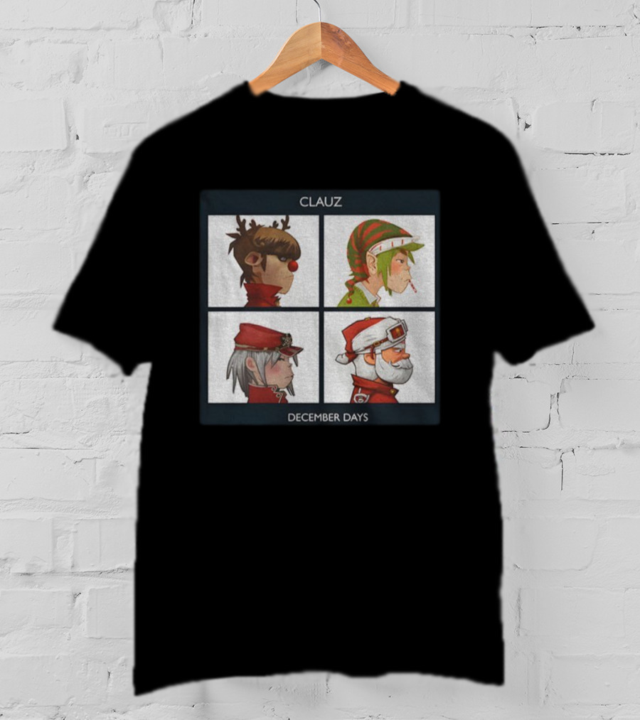Clauz December Days Christmas Characters Album Cover Parody T-Shirt