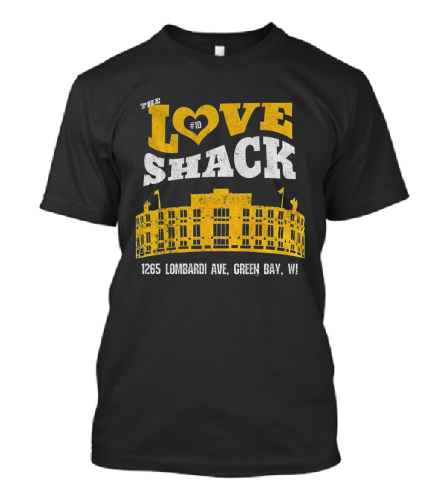Lambeau Field Love Shack 1265 Lombardi Ave Green Bay WI Football T-Shirt