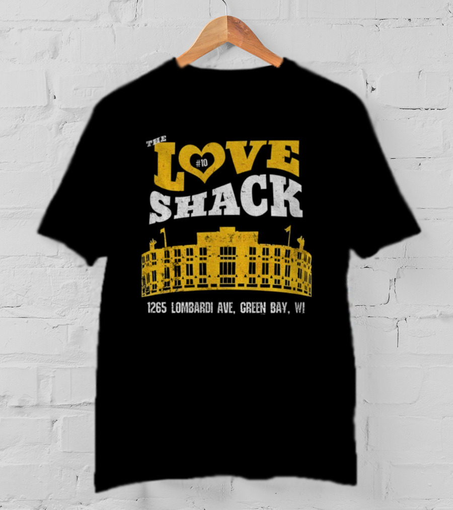 Lambeau Field Love Shack 1265 Lombardi Ave Green Bay WI Football T-Shirt