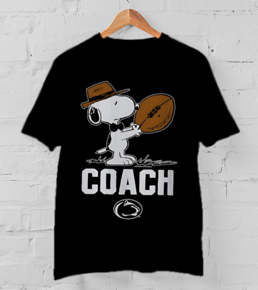 Snoopy Penn State Football Coach Peanuts Collaboration T-Shirt