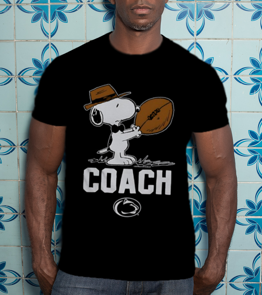 Snoopy Penn State Football Coach Peanuts Collaboration T-Shirt