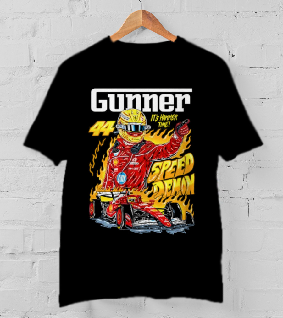 Gunner 44 Speed Demon Lewis Hamilton It's Hammer Time Racing Legend T-Shirt
