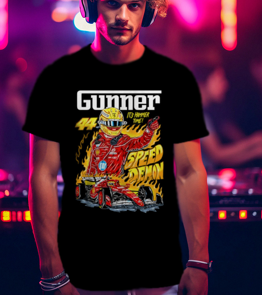 Gunner 44 Speed Demon Lewis Hamilton It's Hammer Time Racing Legend T-Shirt
