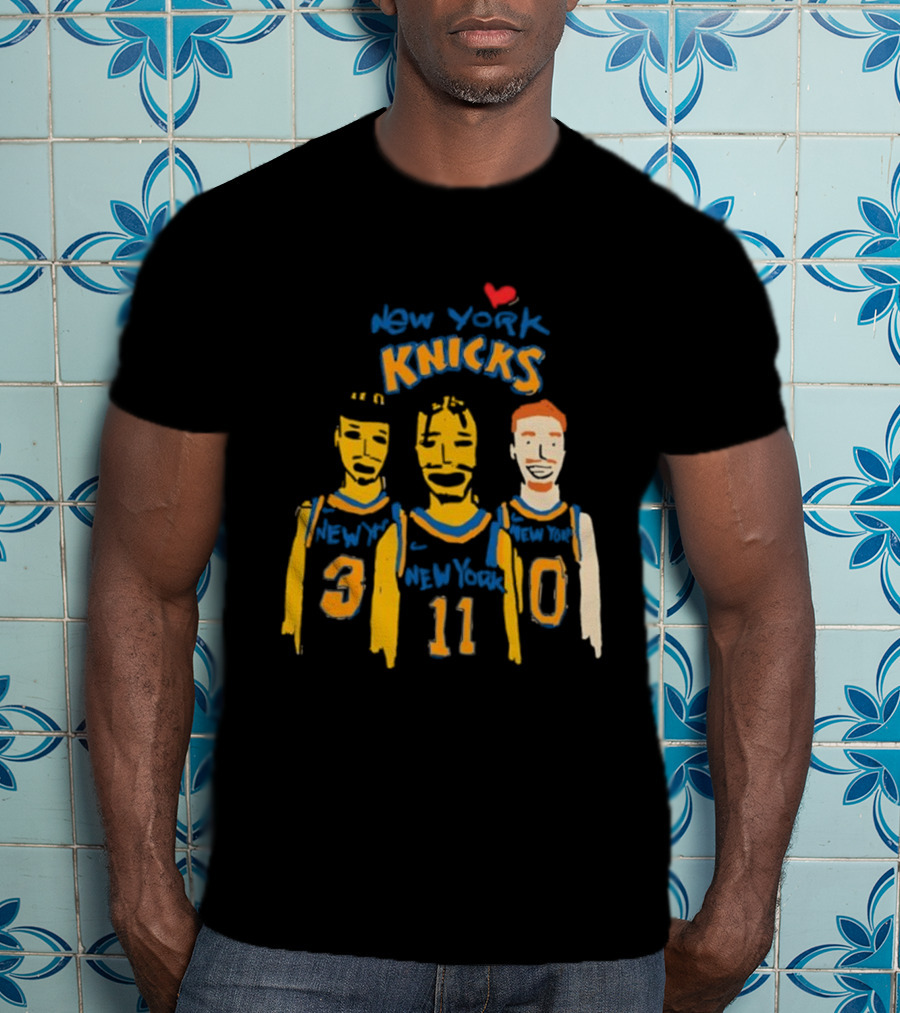 New York Knicks I Love New York Basketball Team Players 30 11 0 T-Shirt