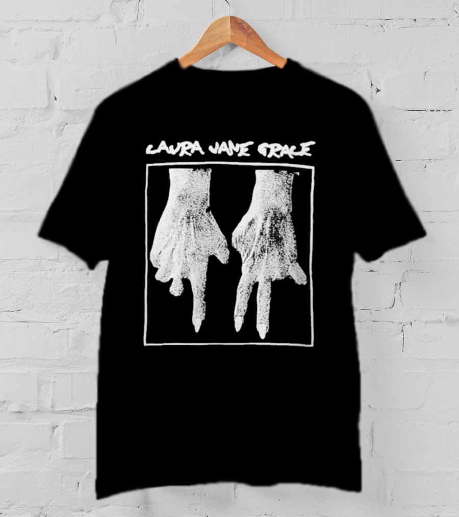 Laura Jane Grace Hands Black White Style T-Shirt