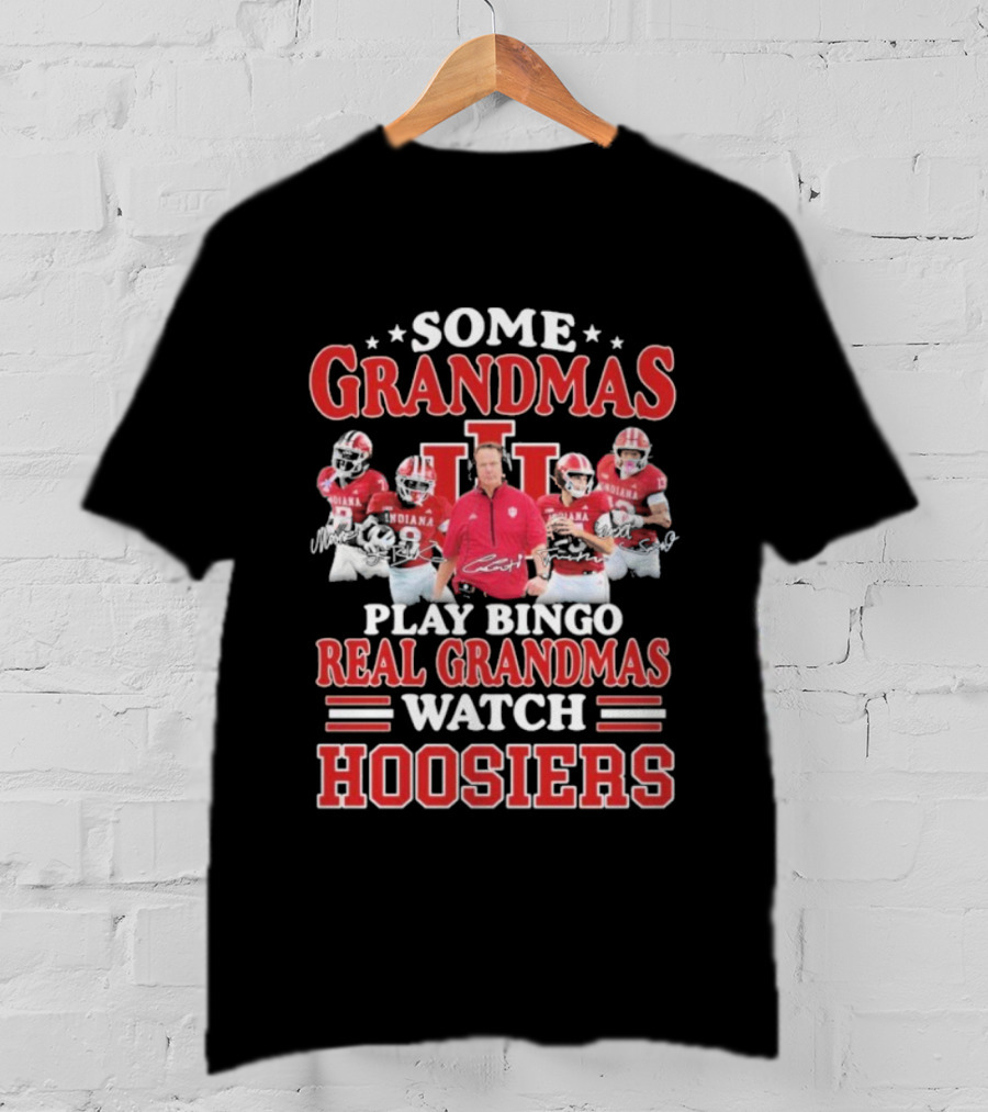 Indiana Hoosiers Real Grandmas Football Signatures T-Shirt