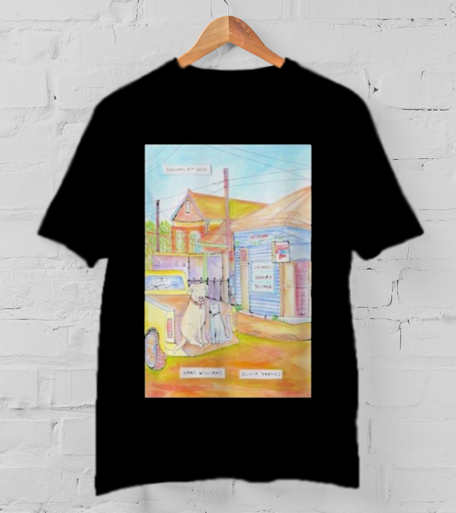 Hans Williams January 9 2026 Saturn Bar Live Music Dogs Sunliner Olivia Serres Event T-Shirt