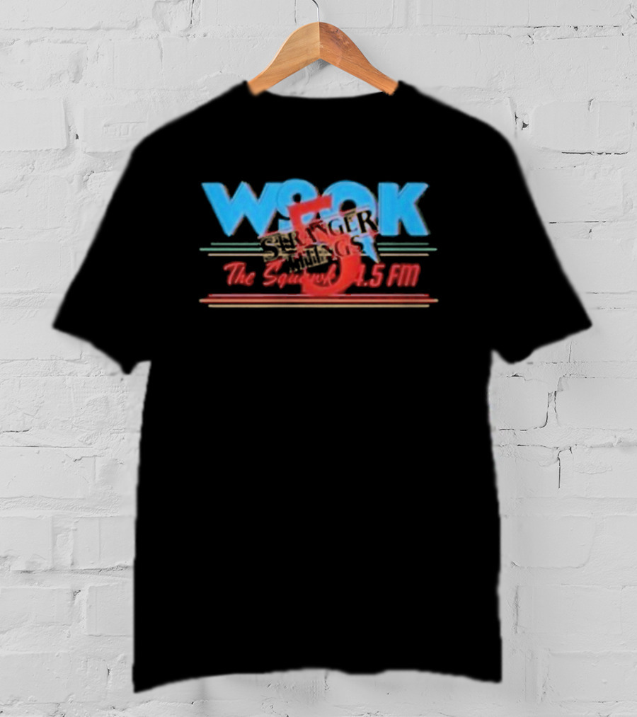WSQK 4.5 FM Stranger Things Season 5 Dustin Radio Station Retro Style T-Shirt