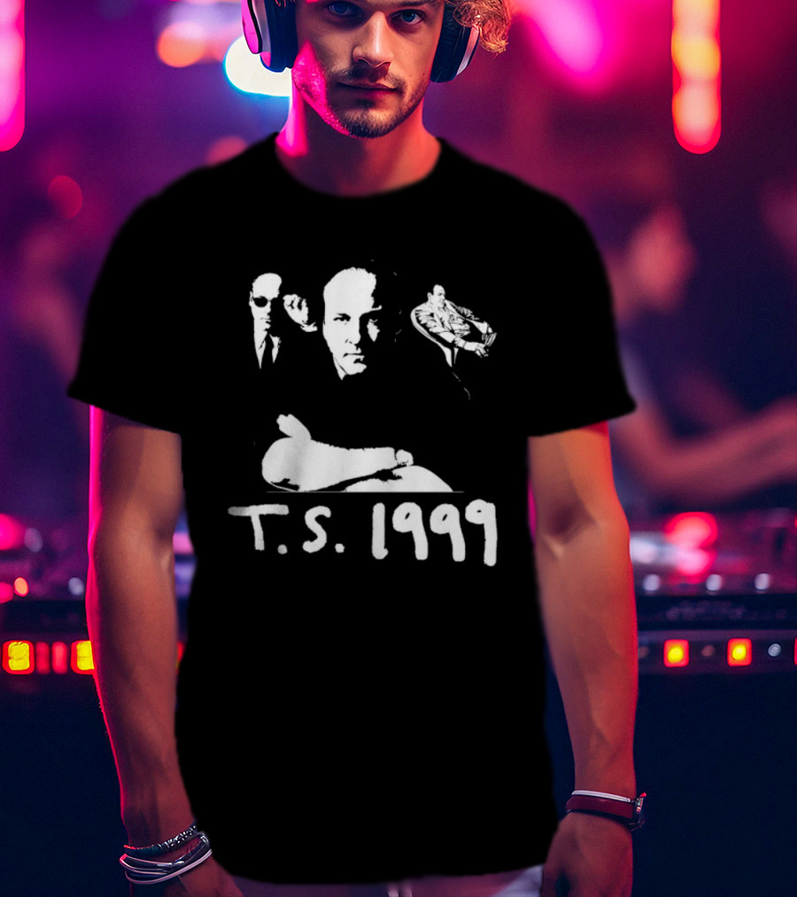 T.S. 1999 Sopranos Inspired Iconic Mob Boss Imagery T-Shirt