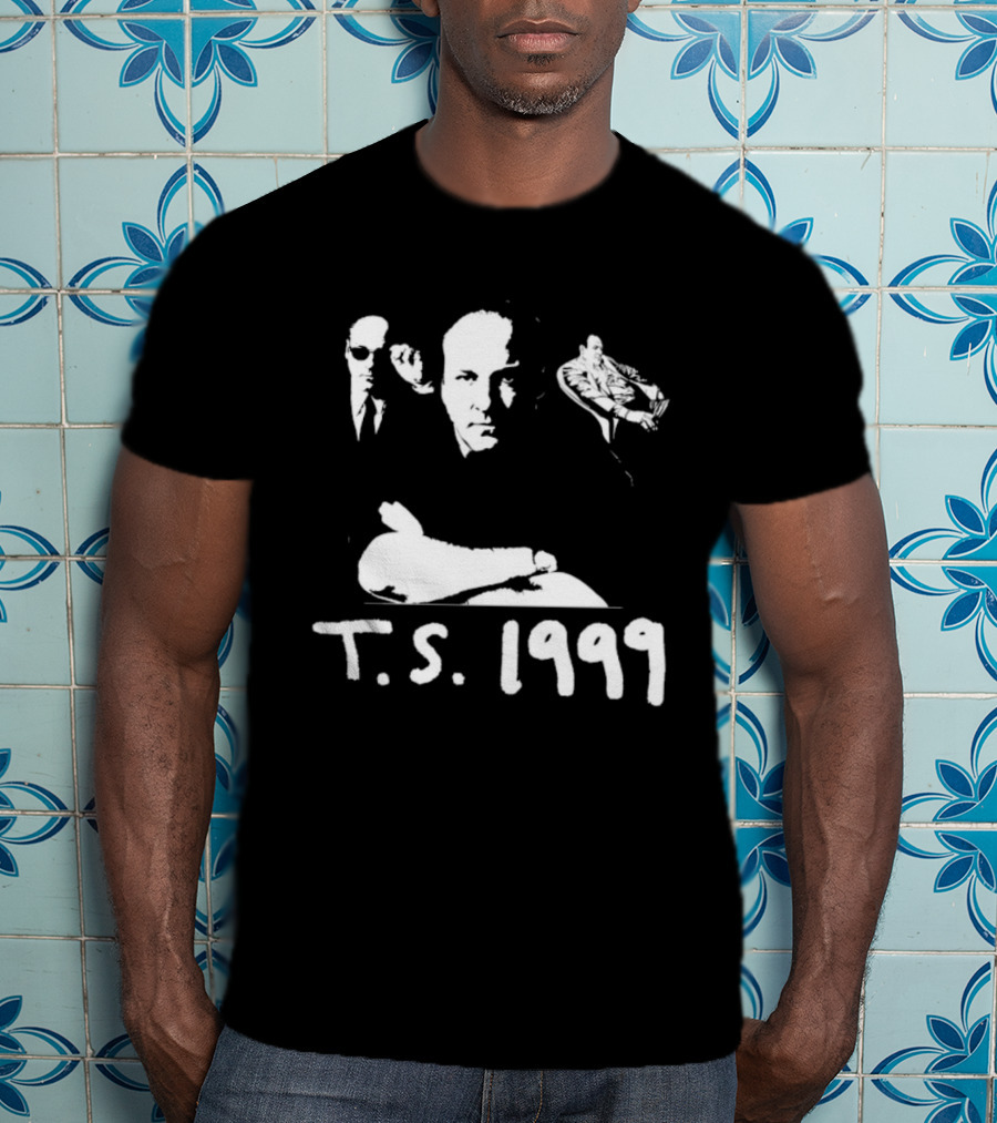 T.S. 1999 Sopranos Inspired Iconic Mob Boss Imagery T-Shirt