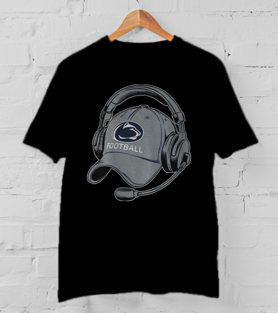 Penn State Nittany Lions Football Hat Headset Coaching Essentials T-Shirt