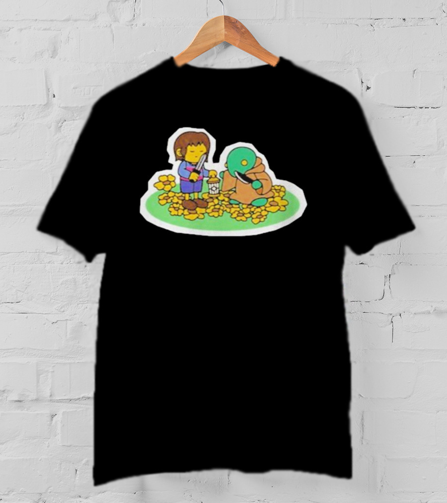 Undertale X Square Enix Frisk Tonberry Collaboration Crossover Fan Art T-Shirt